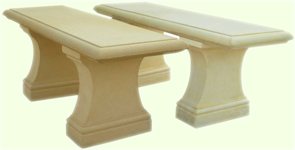 Sandstone marble bench straight